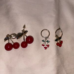 En Route Jewelry cherry earrings and a bonus pair :)